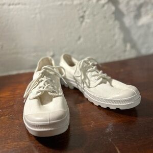 Palladium Off-White Canvas Sneakers